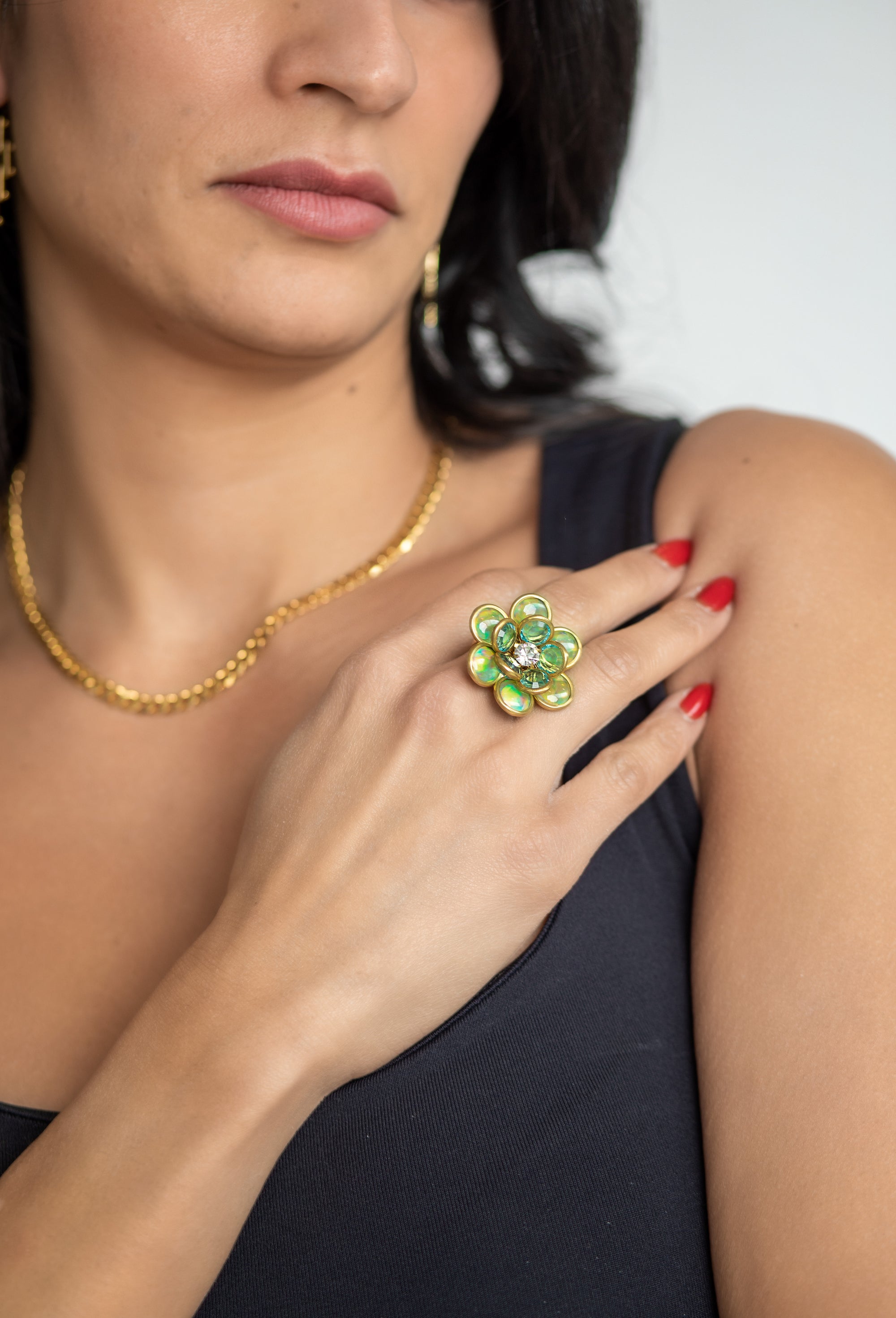Green Lotus Ring - Standout Boutique
