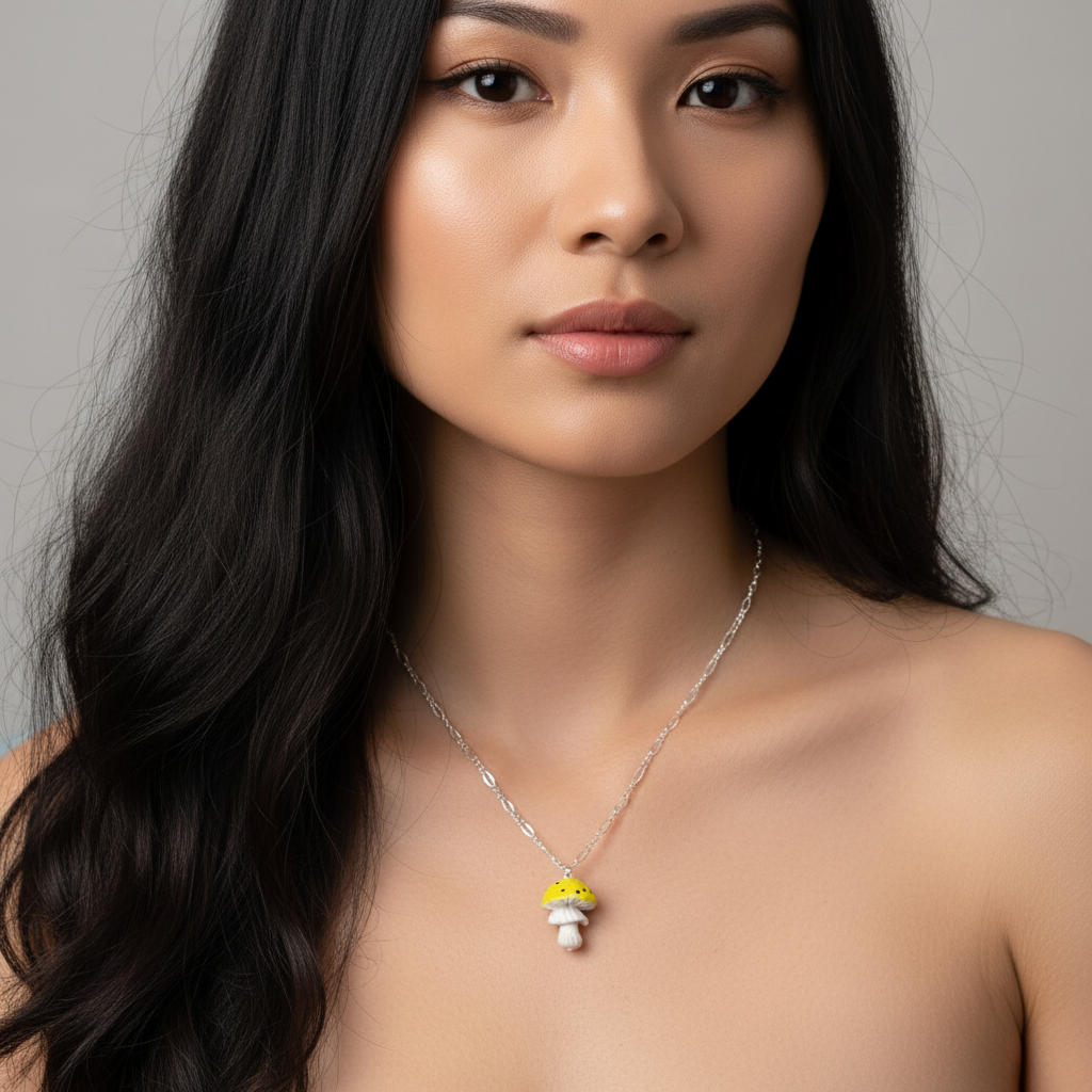 Intricate Sylvie Mushroom Necklace