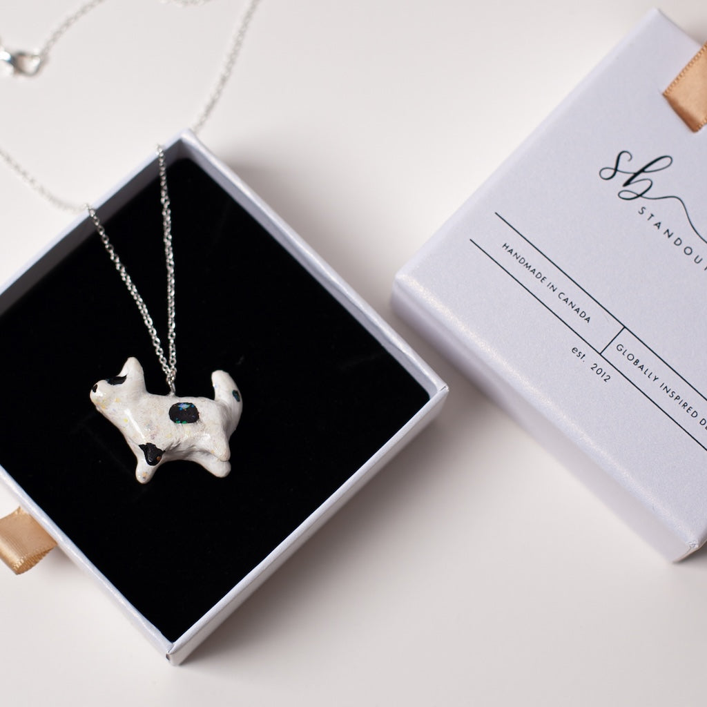 Luna Dalmatian Pendant Necklace