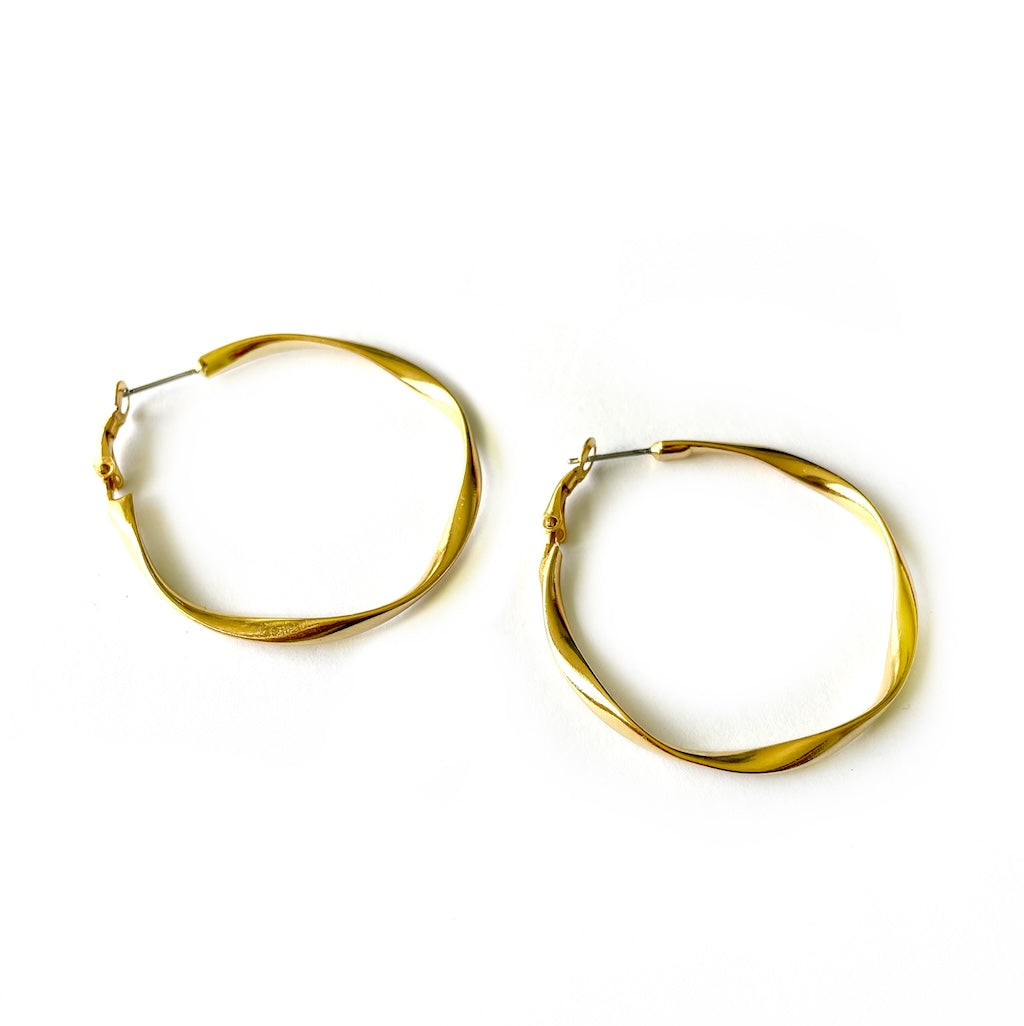 Aurora Twisted Hoop Earrings