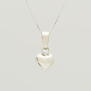 Sterling Silver Bold Heart Pendant Necklace