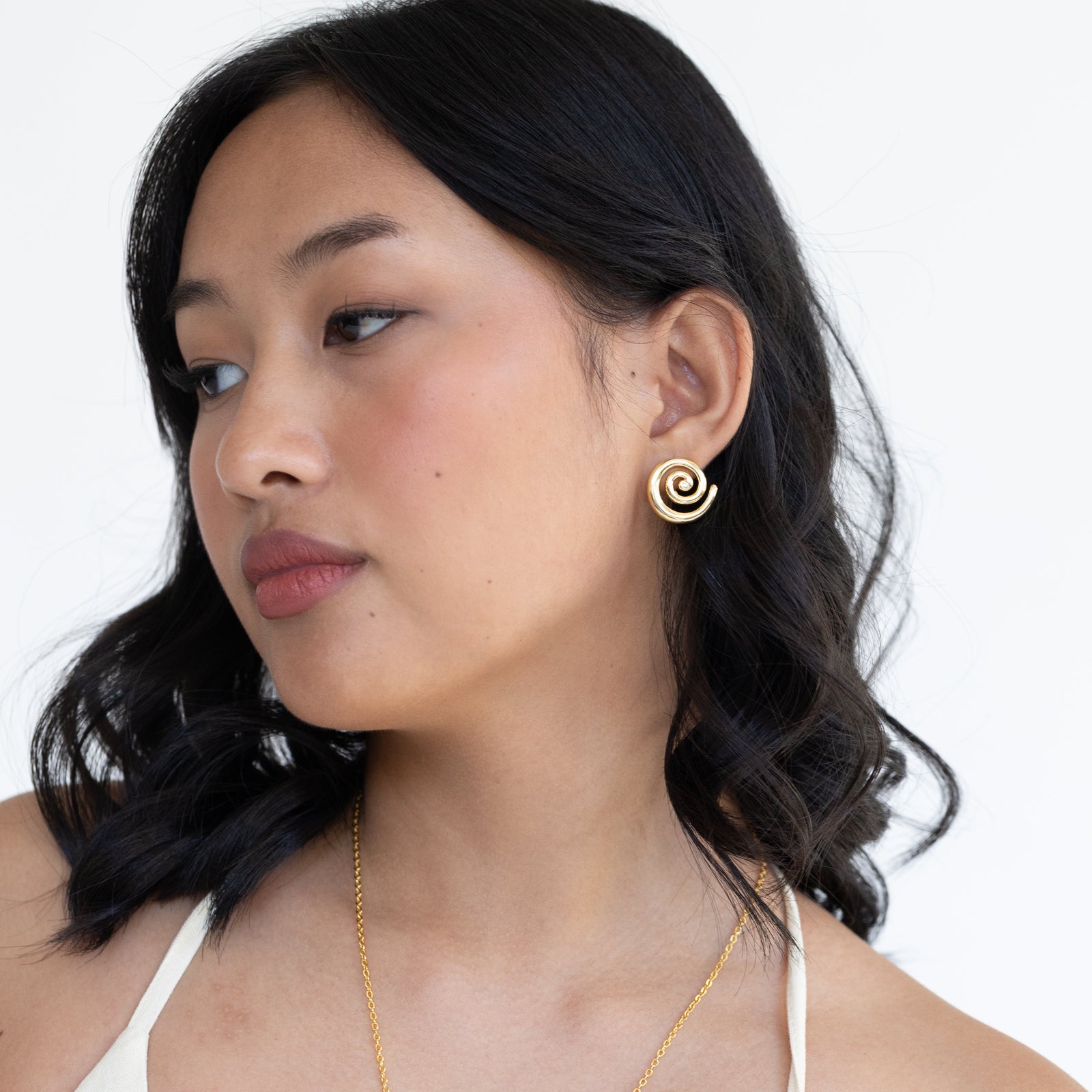 Spiral Swirl Stud Earrings