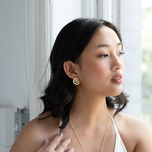 Spiral Swirl Stud Earrings