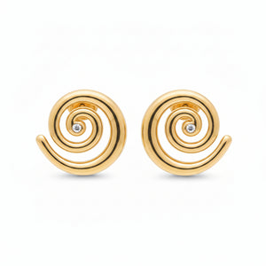 Spiral Swirl Stud Earrings