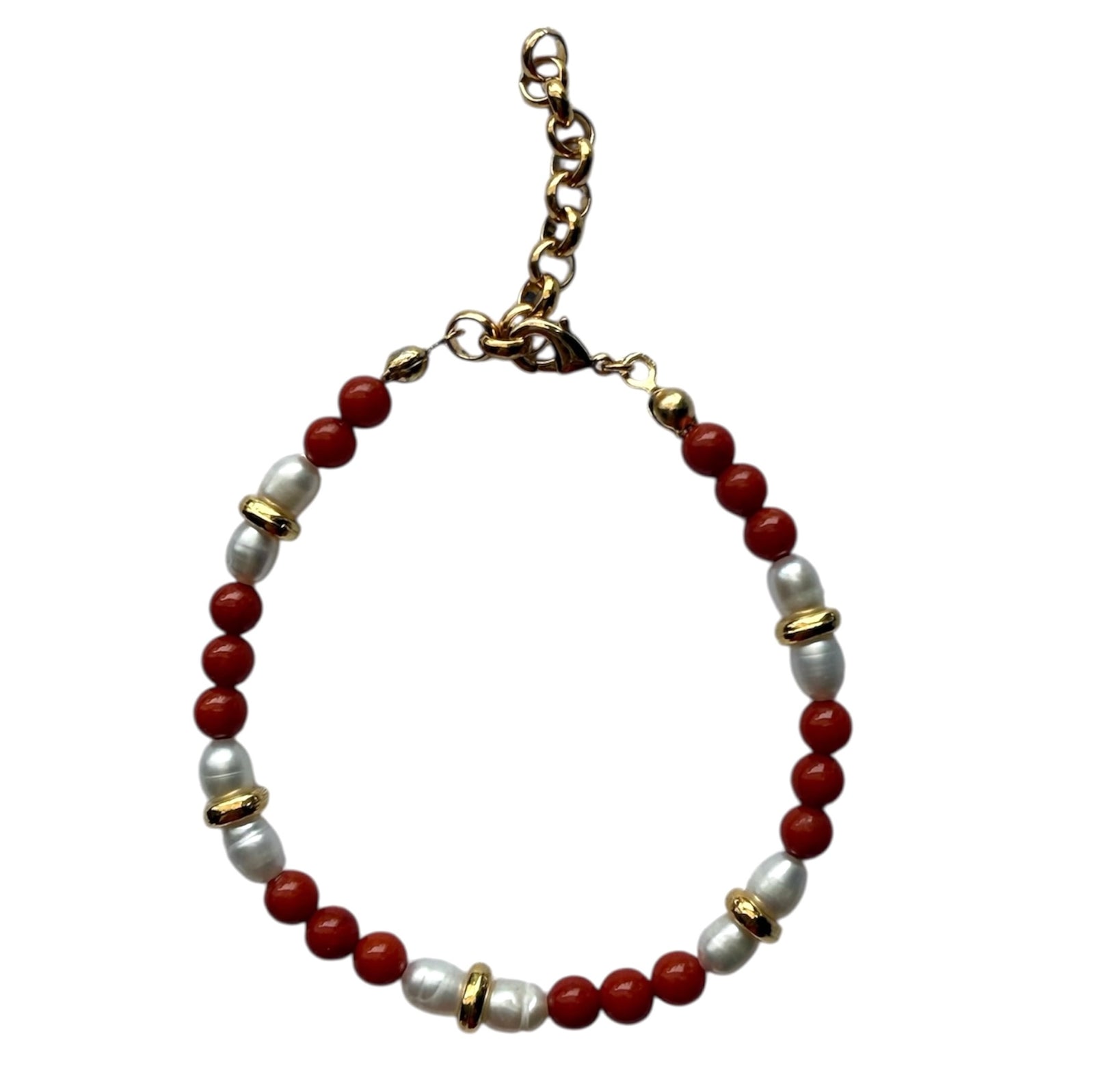 Coral & Pearl Bracelet