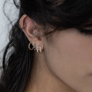 Gold Horseshoe Studs