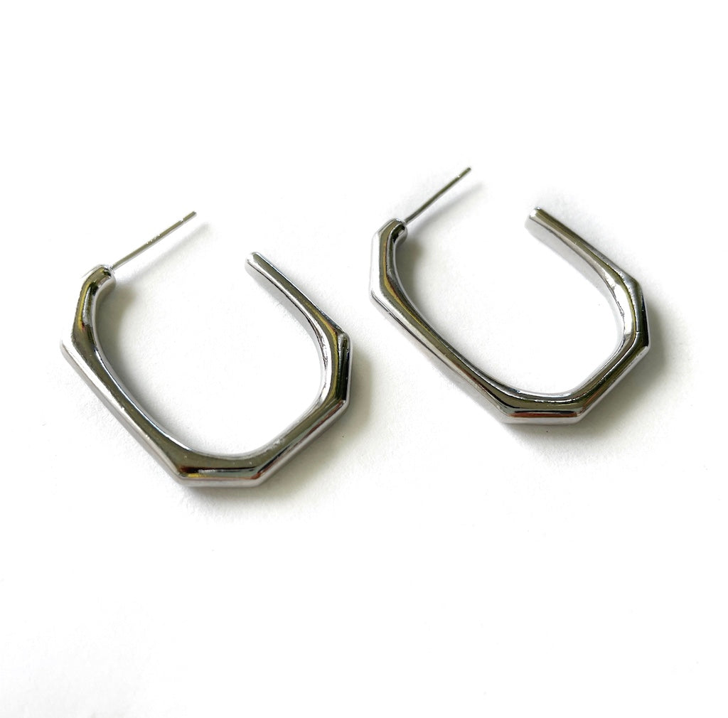 Elina Silver Hoops
