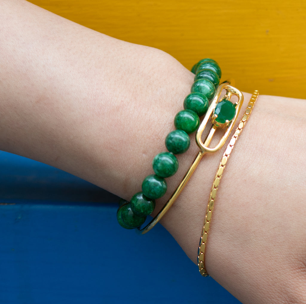 Jade & Leaf Bracelet
