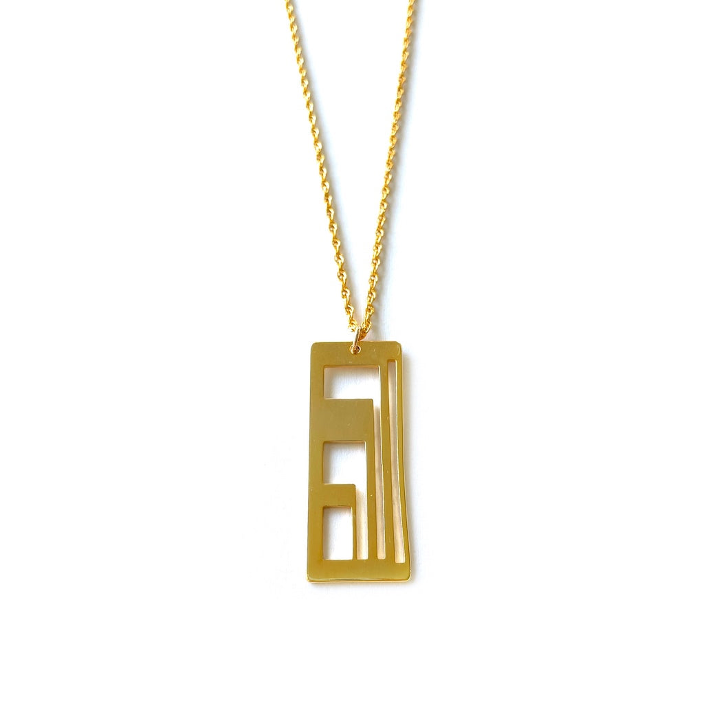 Linear Grace Pendant Necklace