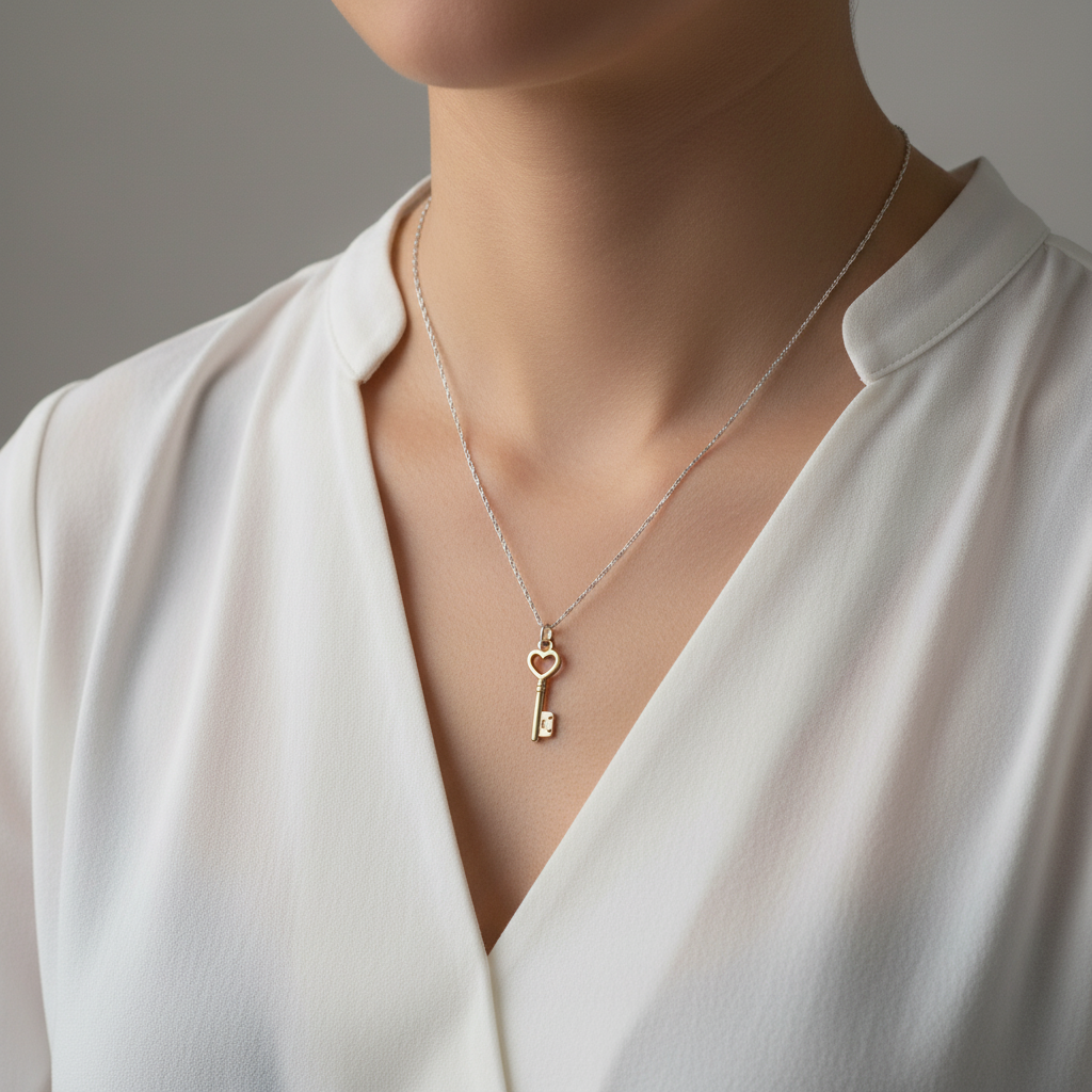 Lyra Key Pendant Necklace