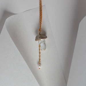 Enchanted Gold Mushroom Necklace