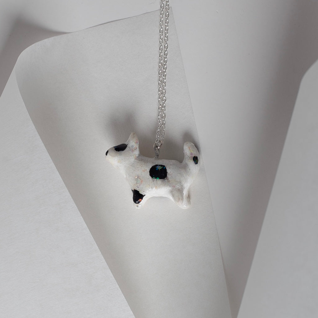 Luna Dalmatian Pendant Necklace