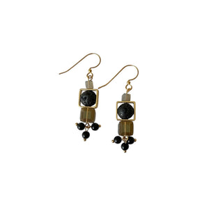 Faye Onyx Lava Earrings