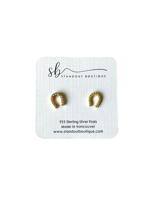 Gold Horseshoe Studs