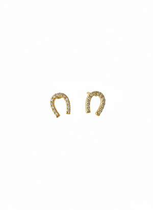 Gold Horseshoe Studs