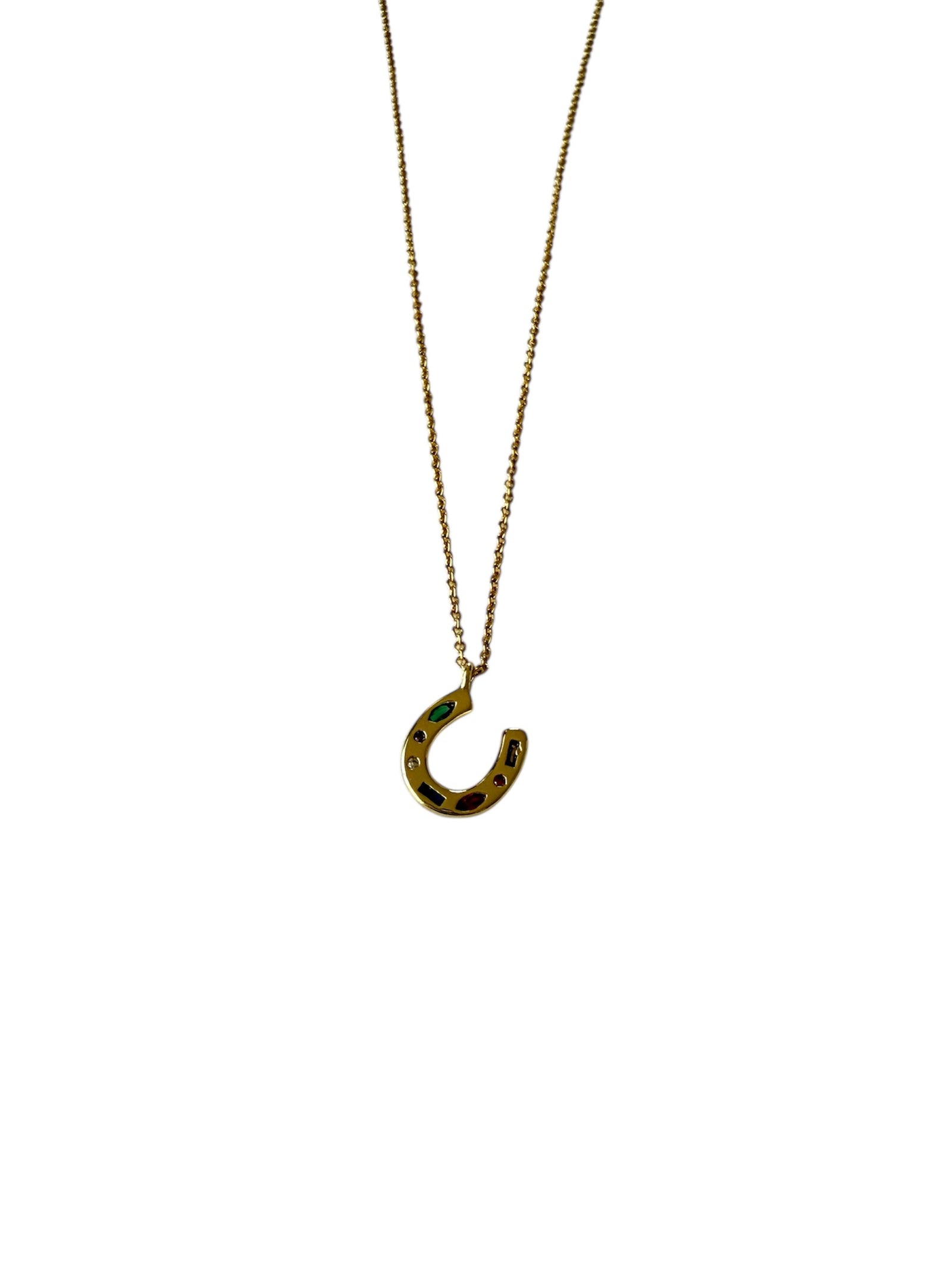 Horseshoe Gem Necklace