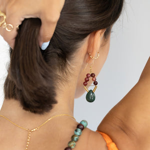 Agate & Ocean Jasper Drop Earrings