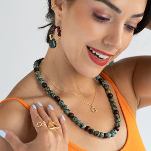 Agate & Ocean Jasper Drop Earrings