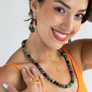 Agate & Ocean Jasper Drop Earrings