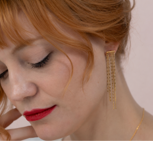 Golden Cascade Earrings