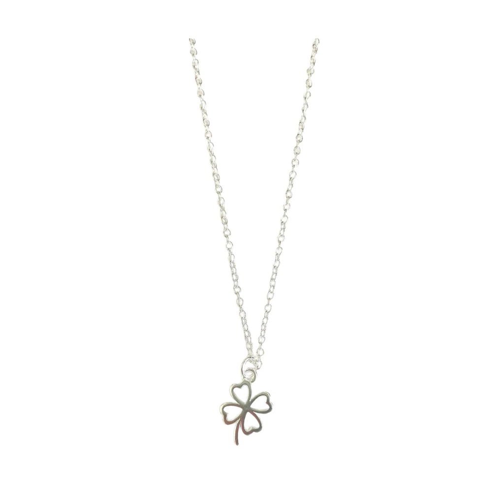 Sterling silver clover necklace discount