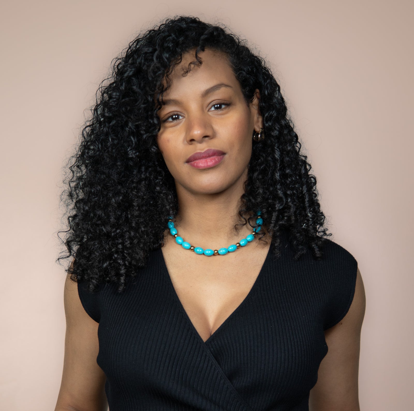 Turquoise & Gold Hematite Necklace