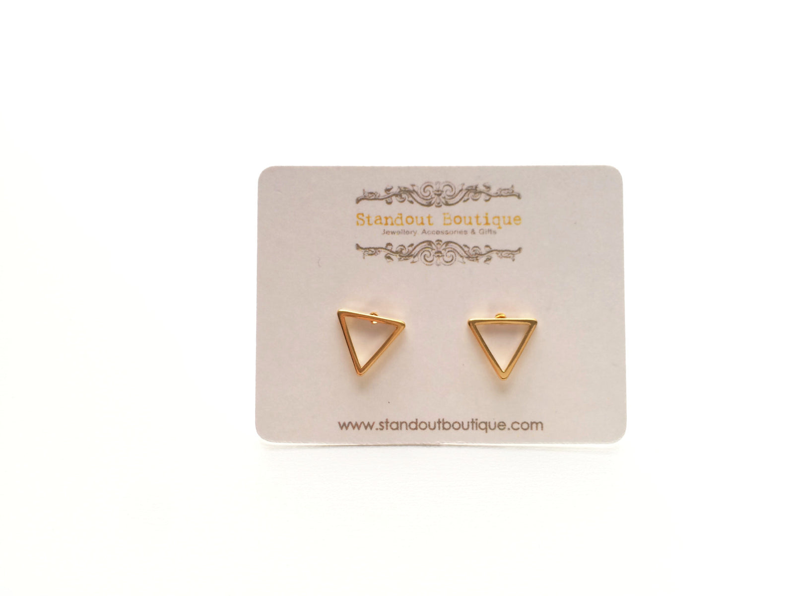 Ava Gold Triangular Studs - Standout Boutique
