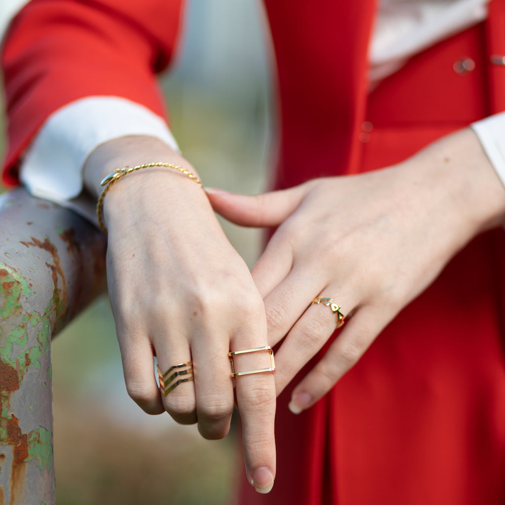 Edolie Chevron Ring - Standout Boutique