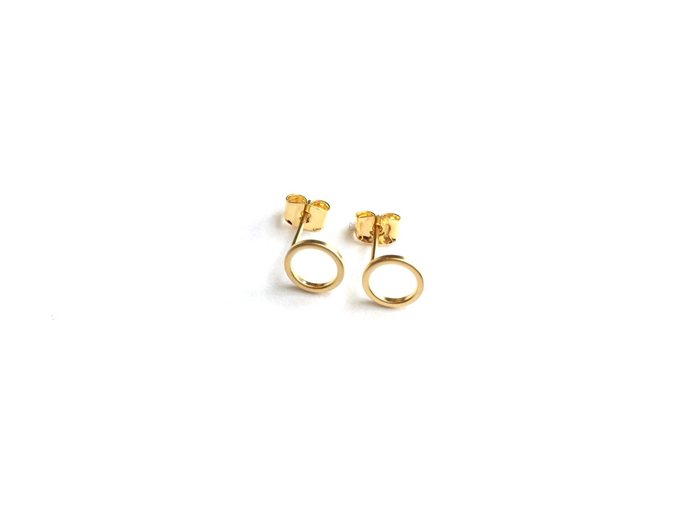 Circle Gold Studs - Standout Boutique