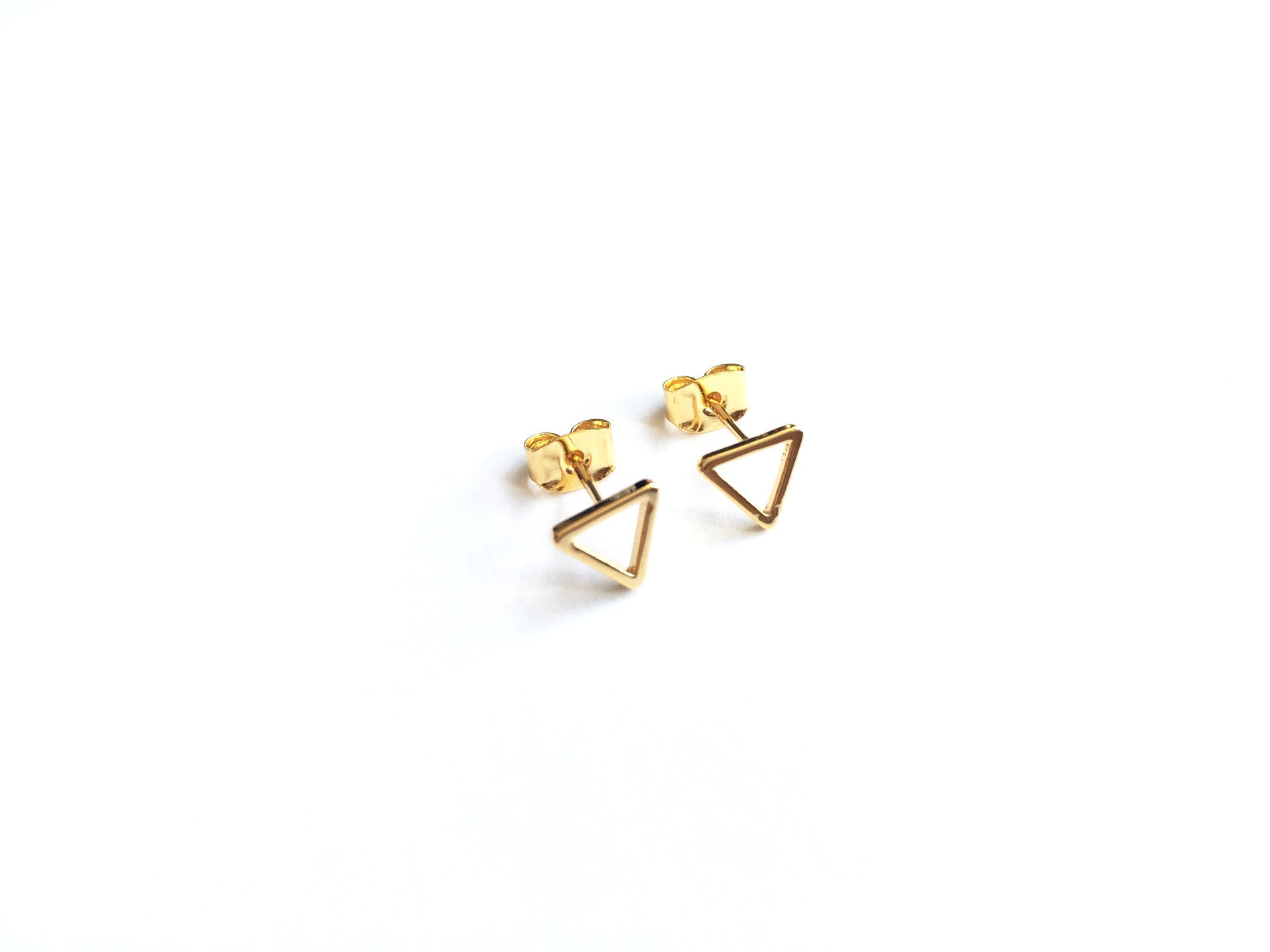 Ava Gold Triangular Studs - Standout Boutique