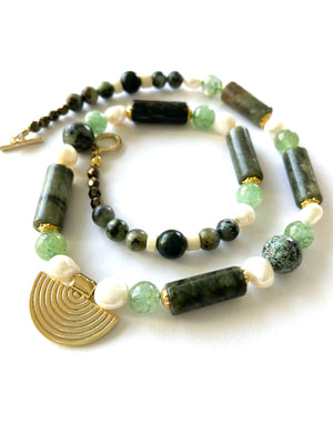 Eartha Gemstone Beaded Necklace