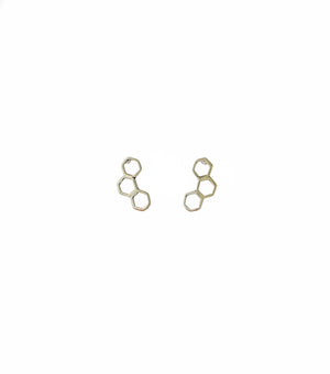 Sterling Beehive Honeycombed Shaped Studs - Standout Boutique