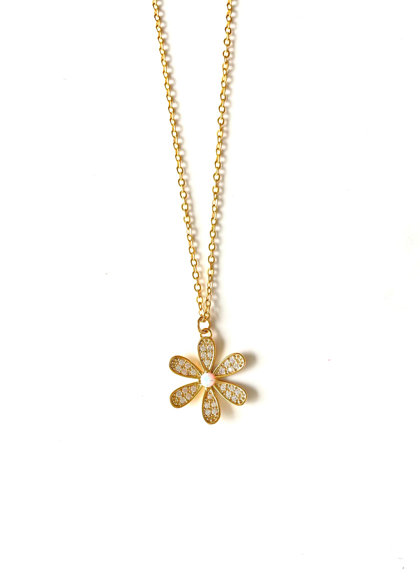 Pary Gold Flower Pearl Necklace - Standout Boutique