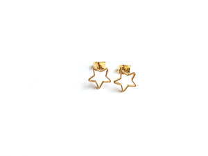 small gold star stud earrings
